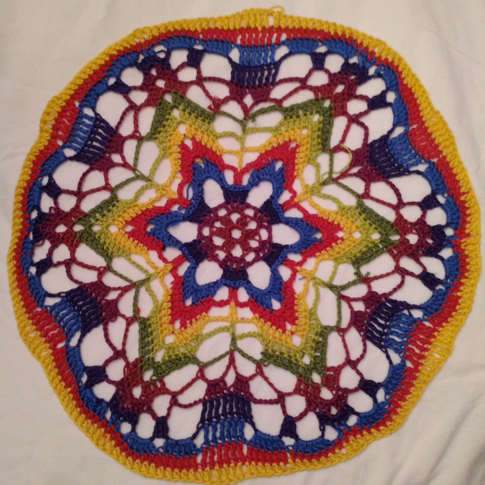 Handmade crochet mandala